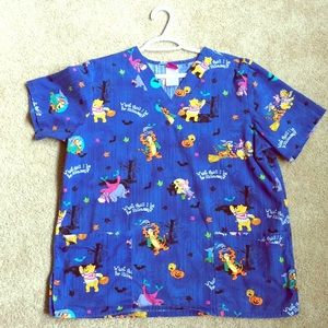 Winnie The Pooh Halloween Scrubs 🎃